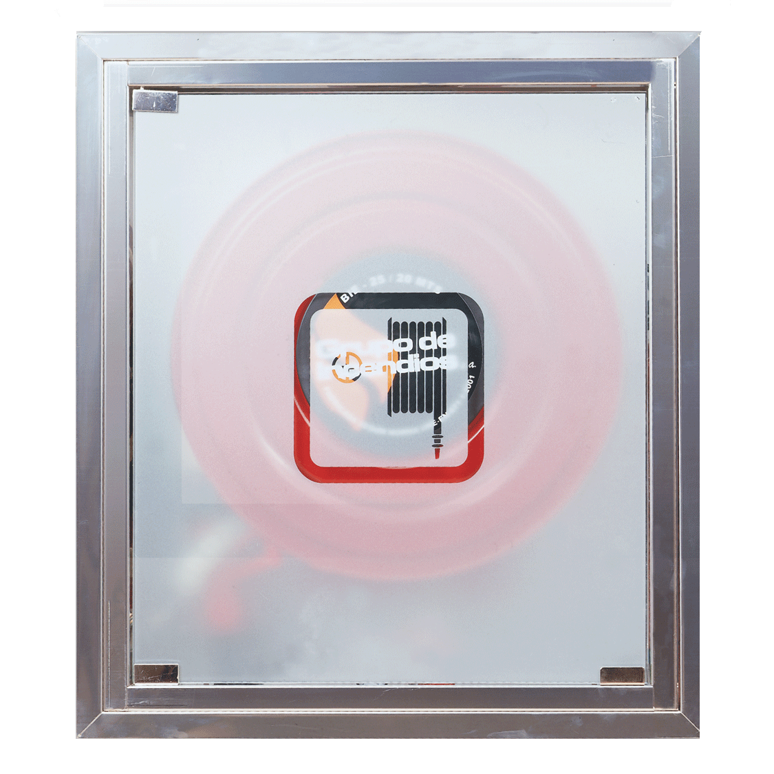 IBIGLASS Nástenný hydrant IBIGLASS 25/20 (nerez, matné celosklenené dvere) – Obrázok 1