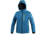Bunda CXS STRETCH, detská, softshell, stredne modrá